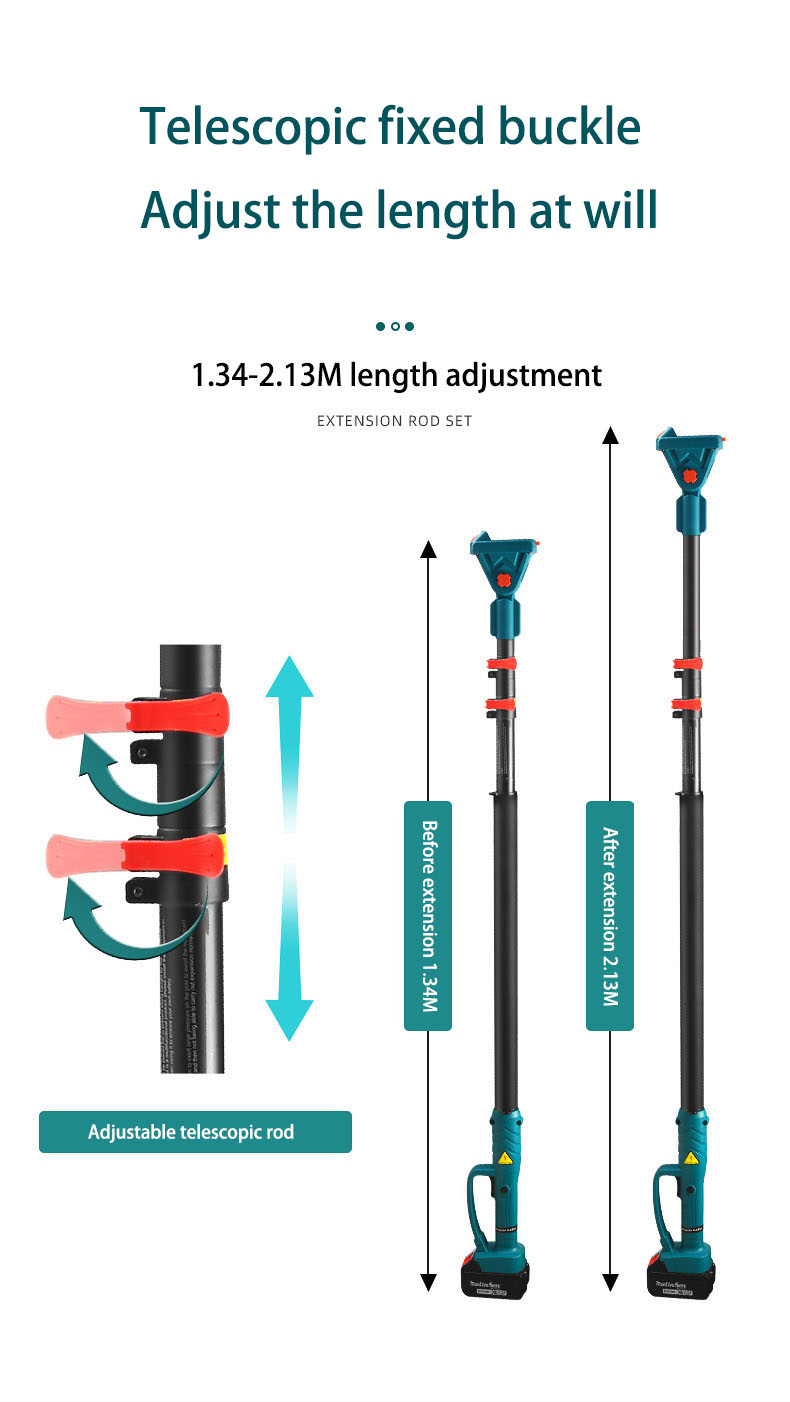 Telescopic Cordless Tree Pruners Grafting Pruning Scissor High Branches Cutting Shears Portable Chain Saw Combination Tool Set