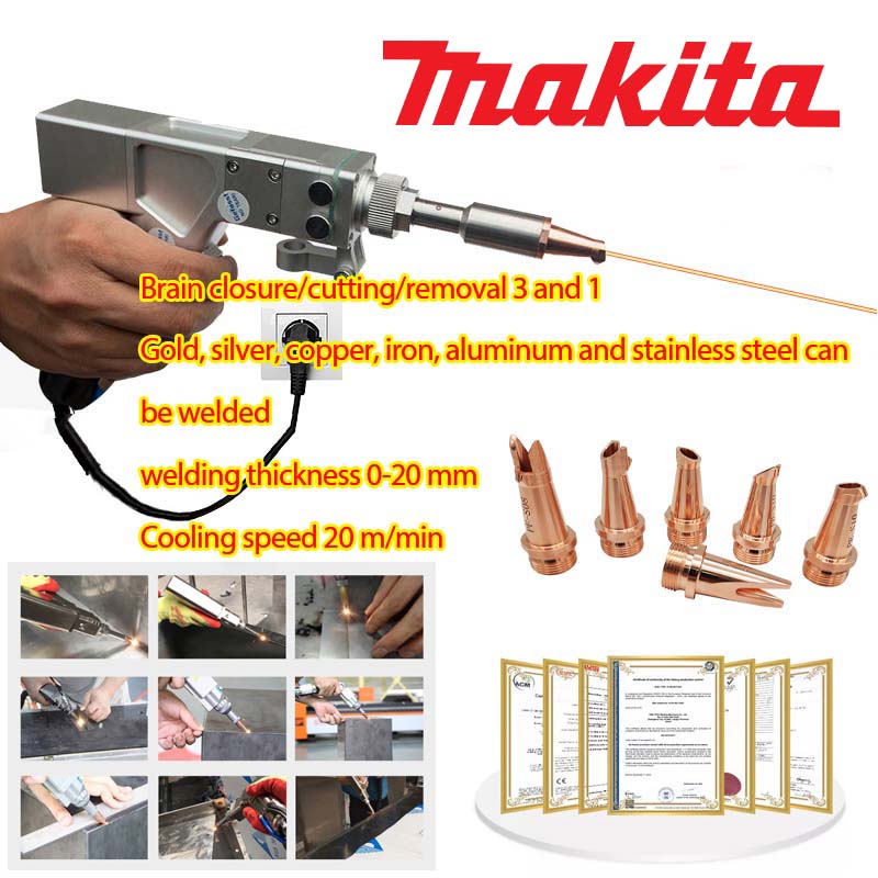 MAKITA 2000W višenamjenski laserski zavarivač (zavarivanje zlata/srebra/bakra/željeza/aluminija/nerđajućeg čelika) za zavarivanje debljine 0-7 mm (zavarivanje/rezanje u jednom) - 75 €